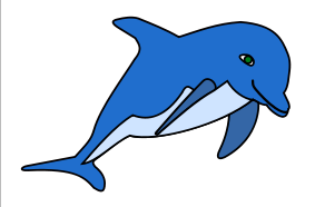 Blue Dolphin Clip Art