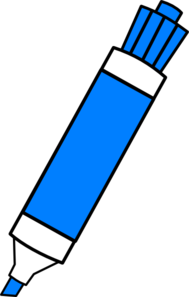 Blue Dry Erase Marker Clip Art
