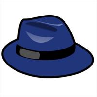 blue-fedora - Clipart Hat