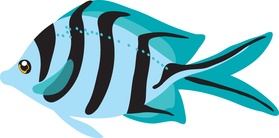 Blue fish clipart