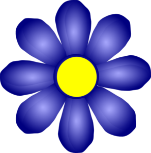 Blue Flower Clip Art - Blue Flower Clipart