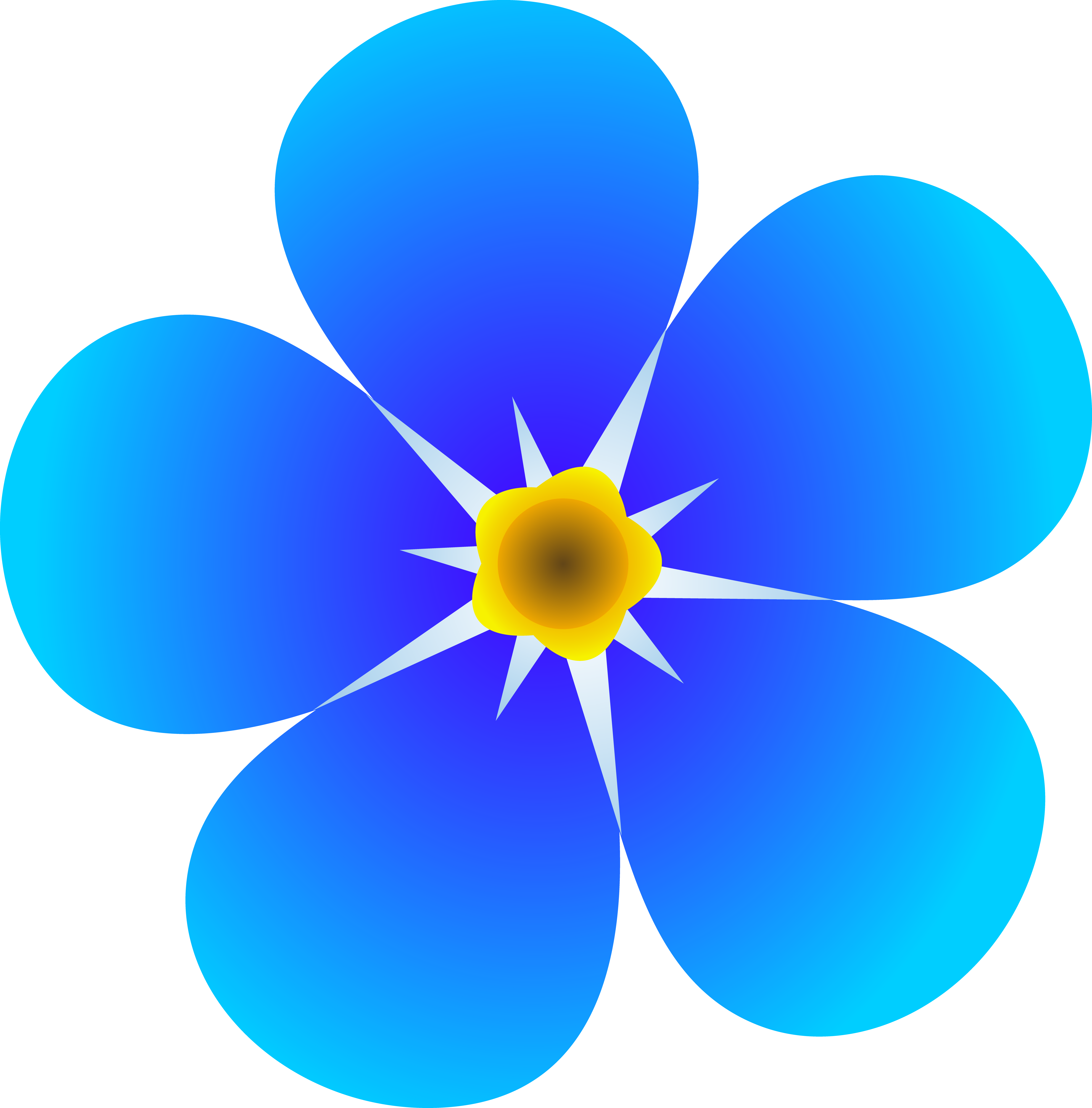Blue Flower Clip Art - Clip Art Flower