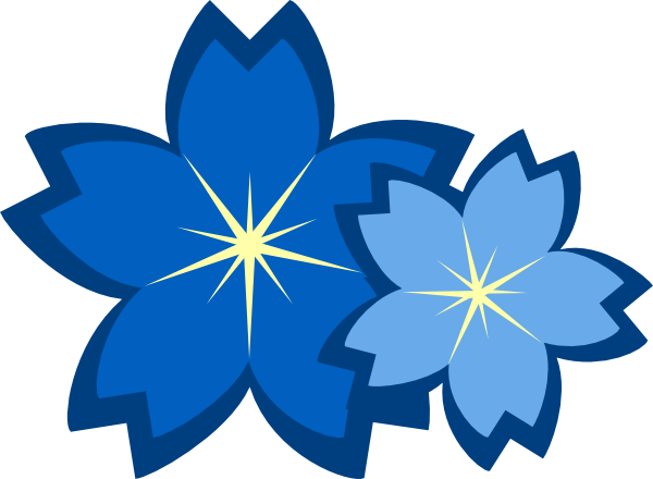 Blue Flowers Clip Art At Clker Com Vector Clip Art Online Royalty