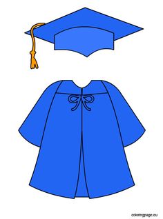 blue-graduation-cap-and-gown - Cap And Gown Clip Art