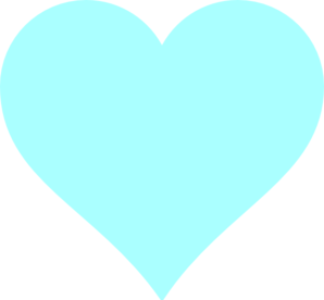 light blue heart clipart