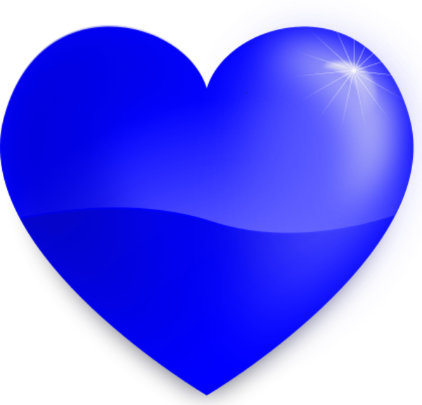 blue heart clipart