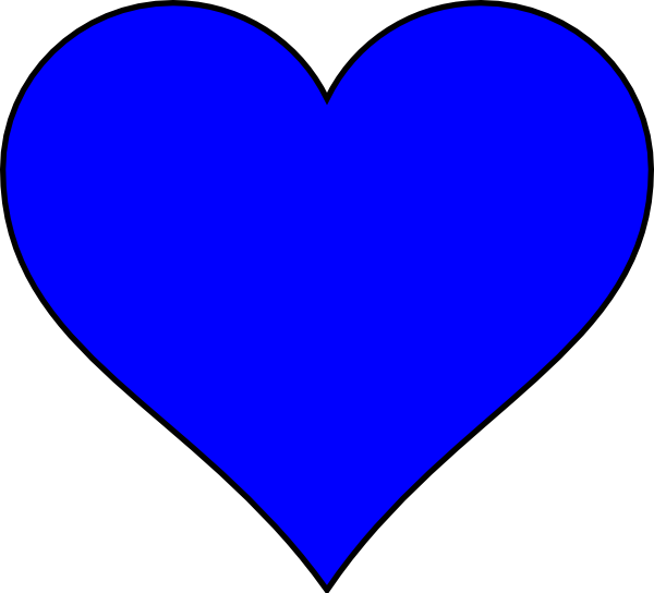 Blue Heart Shape Clip Art At  - Heart Shape Clip Art