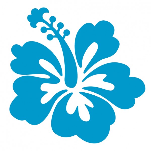 Blue Hibiscus Flower Clipart  - Hibiscus Flower Clip Art