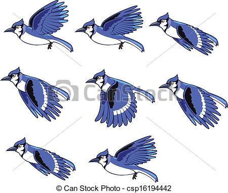 ... Blue Jay Animation Sprite for animation or game