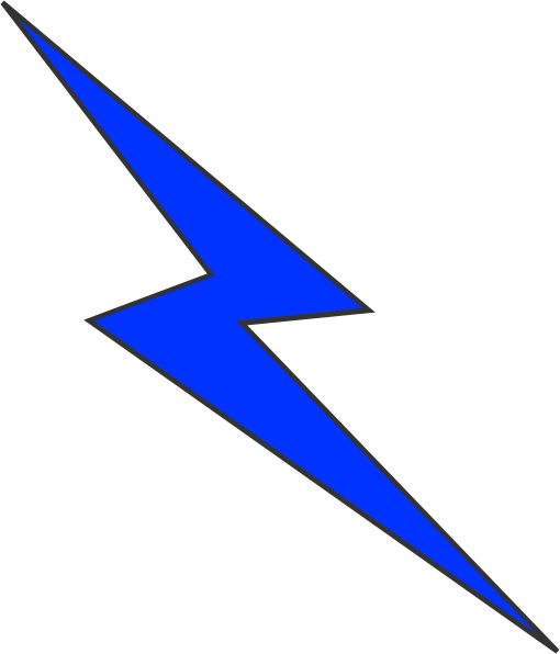 Blue Lightning Bolt Clipart L - Lightening Bolt Clip Art