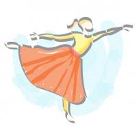 blue orange and yellow praise - Praise Dance Clip Art