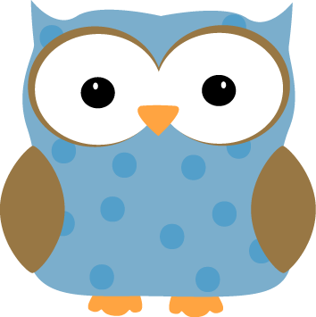 Blue Polka Dot Owl