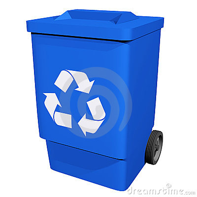 Full Recycling Bin Clipart #1