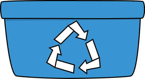 Blue Recycle Bin - Recycle Bin Clipart