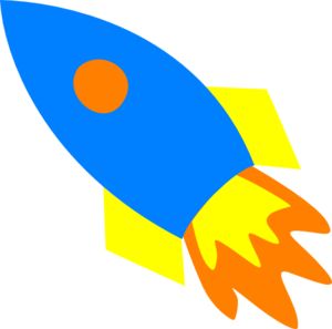 Blue Rocket Ship clip art - vector clip art online, royalty free u0026amp; public domain | hand and machine applique | Pinterest | Clip art, Public domain and Art