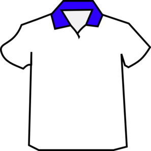 Blue Shirt Colar Clip Art Vec - Clip Art Shirt
