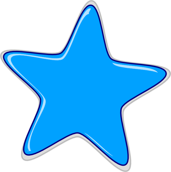 Blue Star Clip Art At Clker C