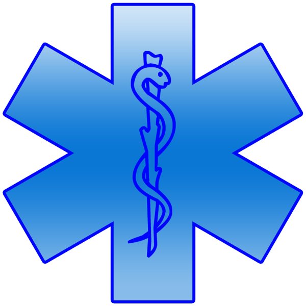 Blue star of life clipart