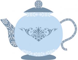 blue teapot clip art