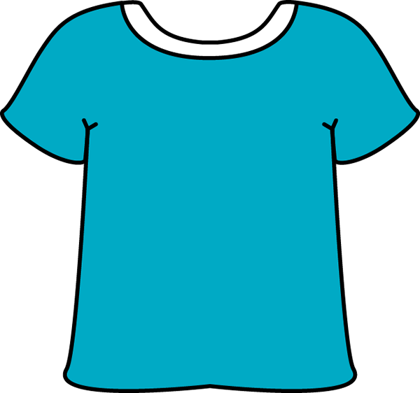 Blue Tshirt White Collar - Tee Shirt Clip Art