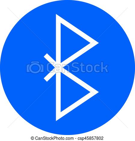 Bluetooth Symbol Vector Icon. Wireless Connection Sign