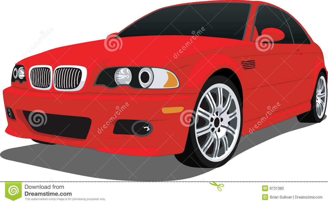 Red BMW M3. A Vector .eps illustration of a BMW sports car. Saved