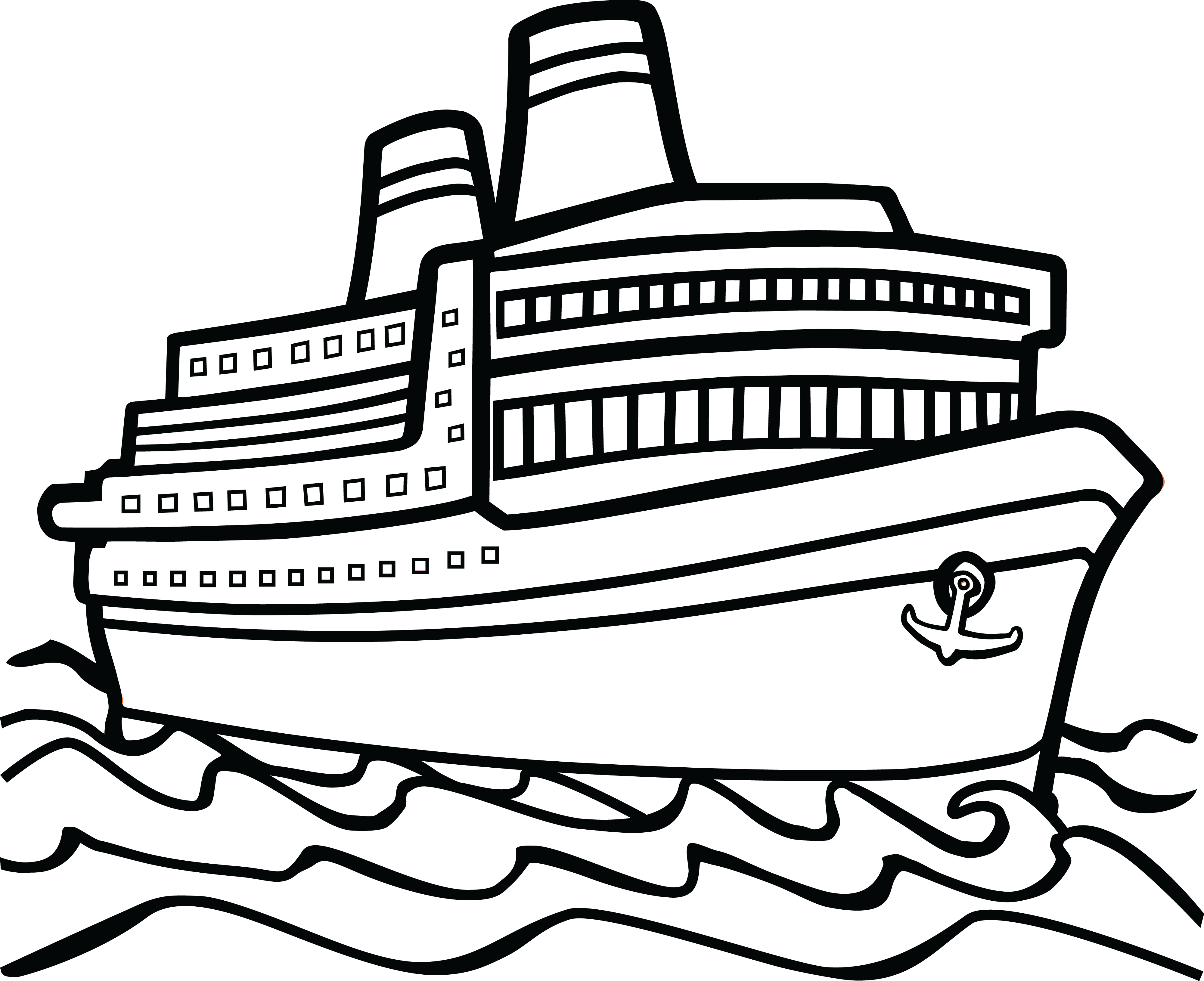 Free Clipart Of A cruise boat #00011422 .