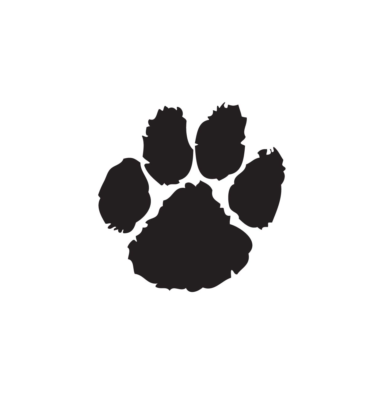 Tiger Paw Clipart Black And .