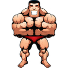 cartoon muscle man ...
