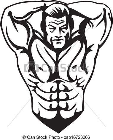 Bodybuilding And Powerlifting - Vector.