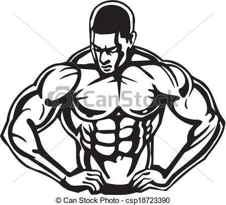 Bodybuilding And Powerlifting - Vector.