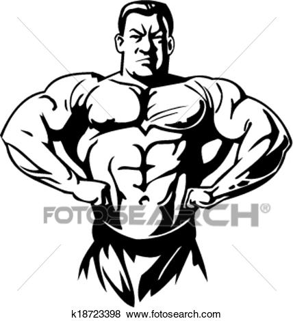 Bodybuilding and Powerlifting - vector illustration.