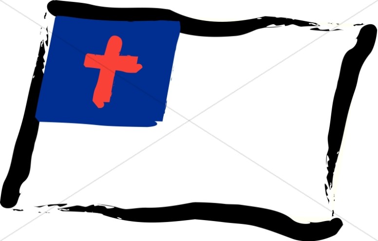 Bold Christian Flag - Christian Flag Clip Art