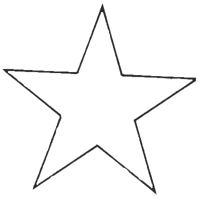 Bold Star Outline Clip Art