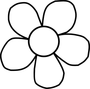 Bold White Flower Clip Art At - White Flower Clipart