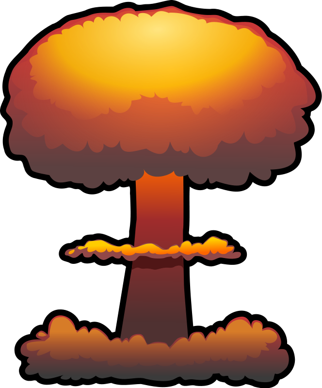 Vector - cartoon atom bomb