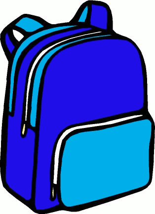 kid with backpack clipart bla