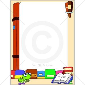 ... Clipart book borders free