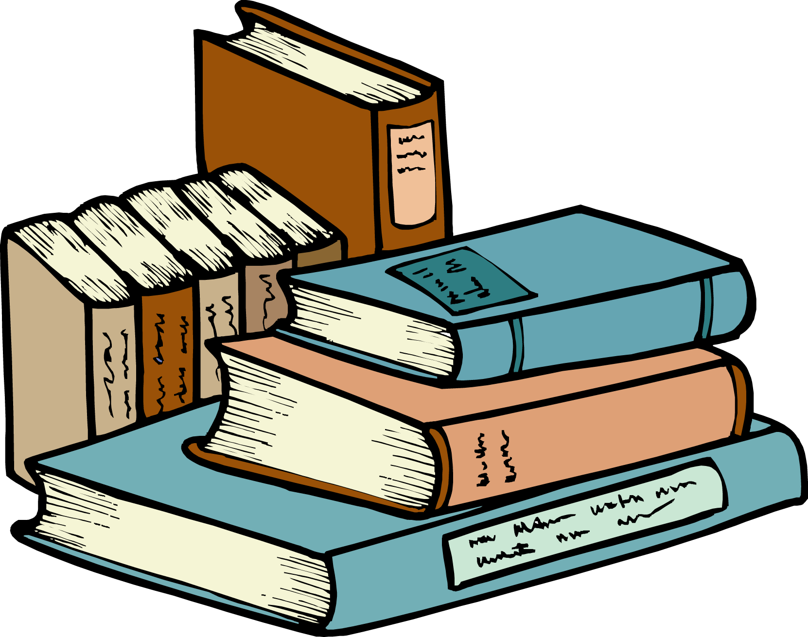Book Stack Clip Art. stack clipart