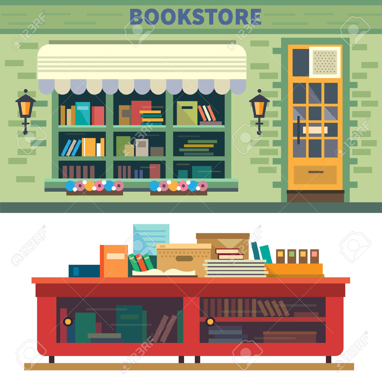 bookshop stock vectors amp ve