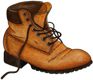 Hiking boot vector art illust