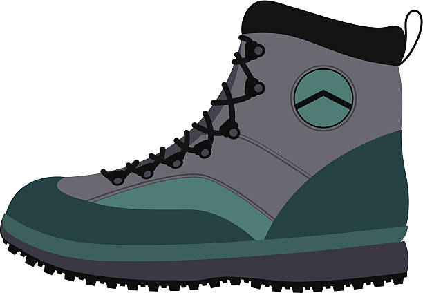 Hiking boot vector art illustration
