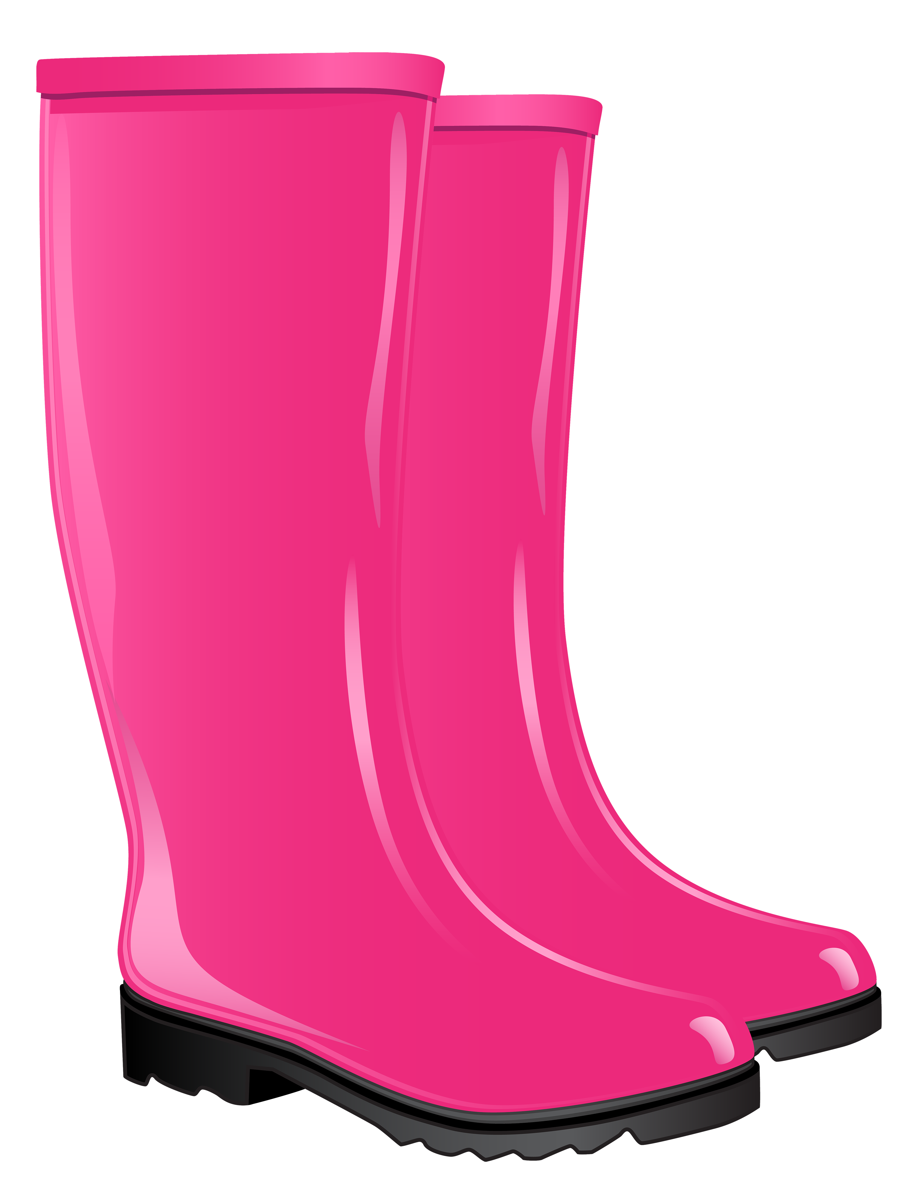 Pink Rubber Boots PNG Clipart.