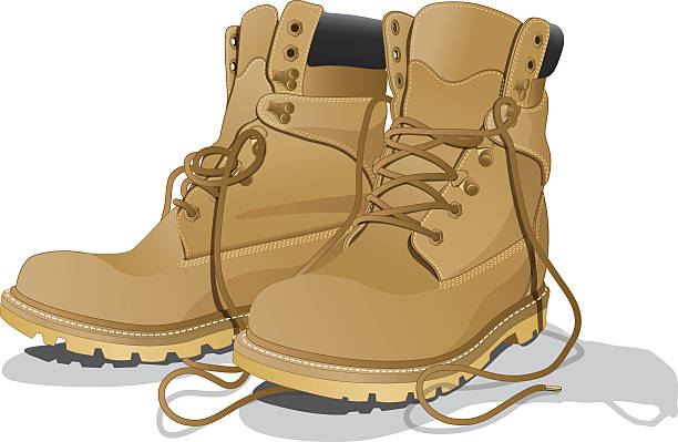 Work Boots vector art illustr - Boot Clipart