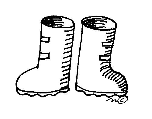 Rain Boots Clipart Black And White