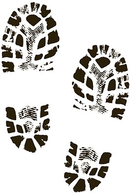 shoe prints clip art