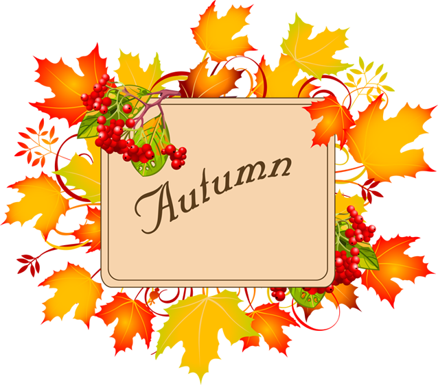 Border-; Autumn Sign . - Autumn Clipart
