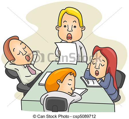... Bored Meeting - Illustration of a Employees Dozing Off While... Bored Meeting Clip Artby ...