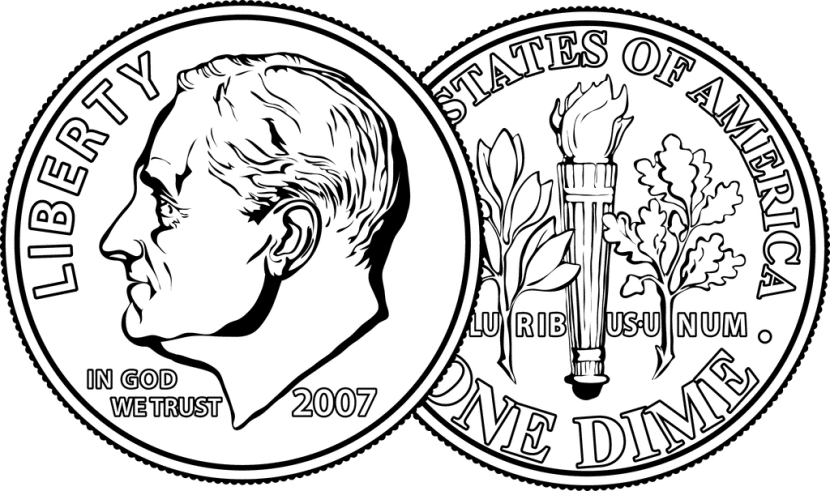 Both Sides Of A Dime Clipart