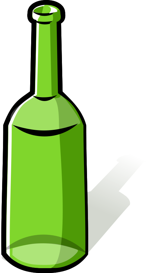 Bottle Clip Art: Green bottle Clipart